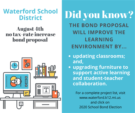 Did you know the bond proposal will improve the learning environment by: updating classrooms and upgrading furniture to support active learning and student-teacher collaboration