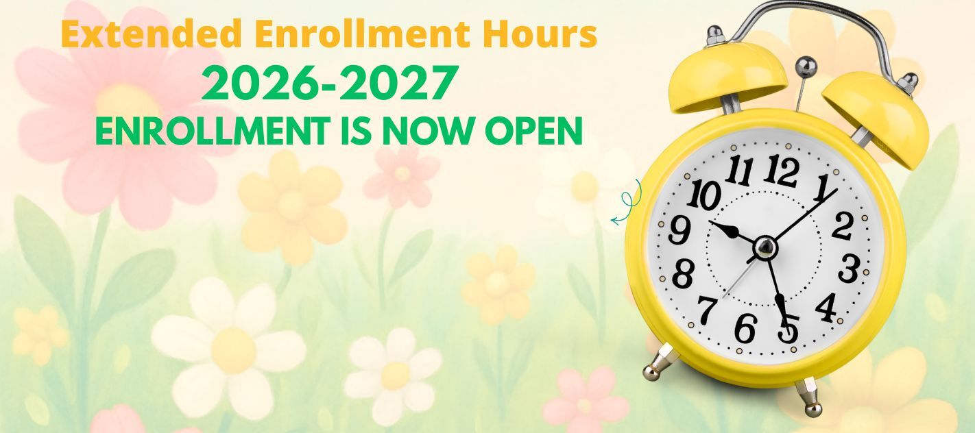 This flyer states that the 26-27 Extended Enrollment Hours are this Monday, April 13