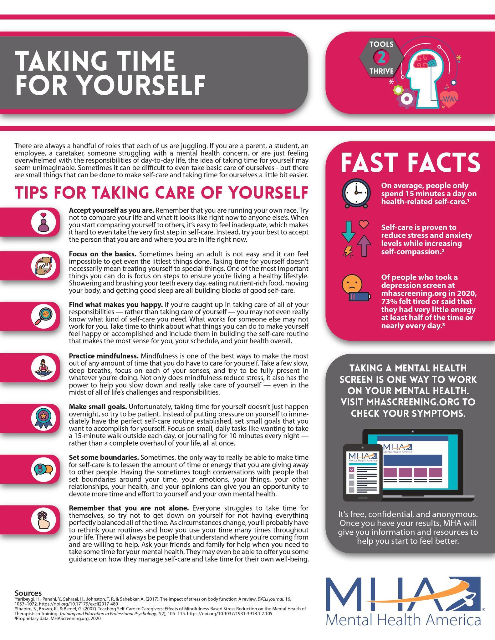 Fact Sheet - Taking Time for Yourself