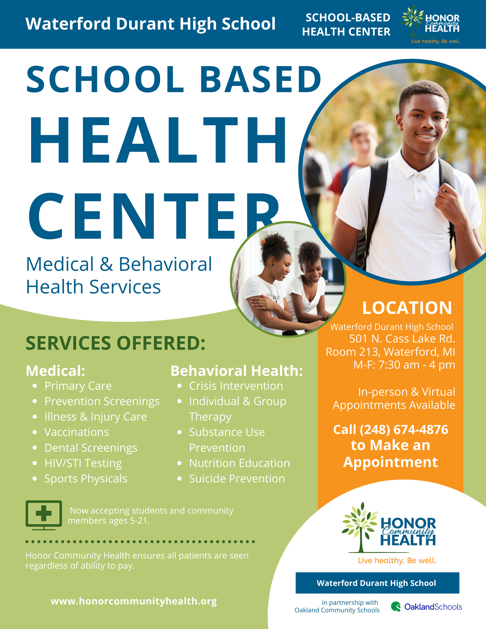 Waterford Health Center Flyer
